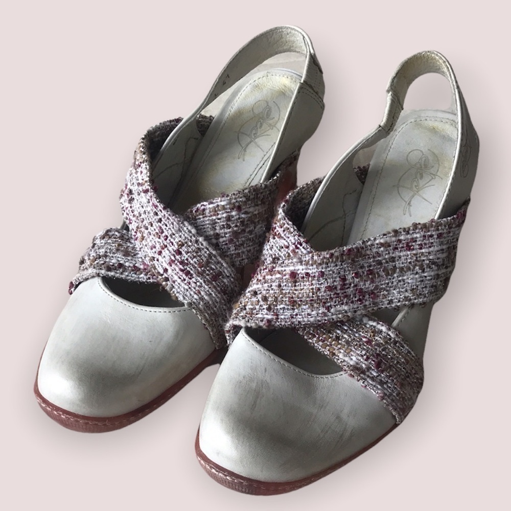 EJECT Leather Woven Slingback Heel Size EU 41 - Picture 2 of 8